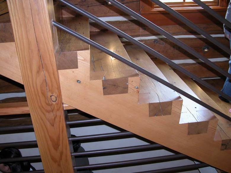Big Timber Stairs - View of Dovetails